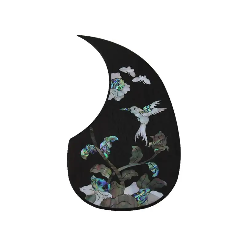 Imagem -02 - Pickguard Auto-adesivo para Guitarra Acústica Folk Acessórios de Madeira Rosa Qualidade Superior 1pc