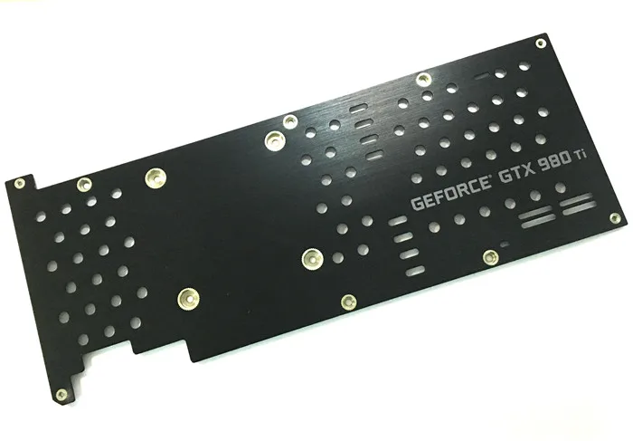 New public version geforce GTX 980ti aluminum alloy metal insulated backplate graphics card backplane