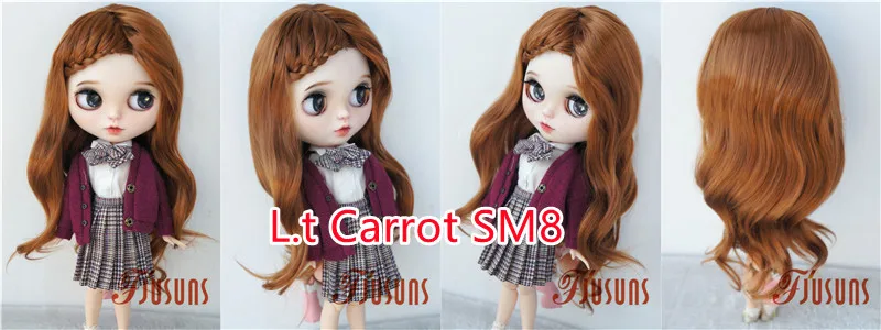 Jusuns Doll Wig JD204 6-7' 7-8' 8-9' 9-10' Long Lady Braids Wave 1/6 1/4 1/3 YOSD MSD SD Blythes Synthetic Mohair BJD Hair