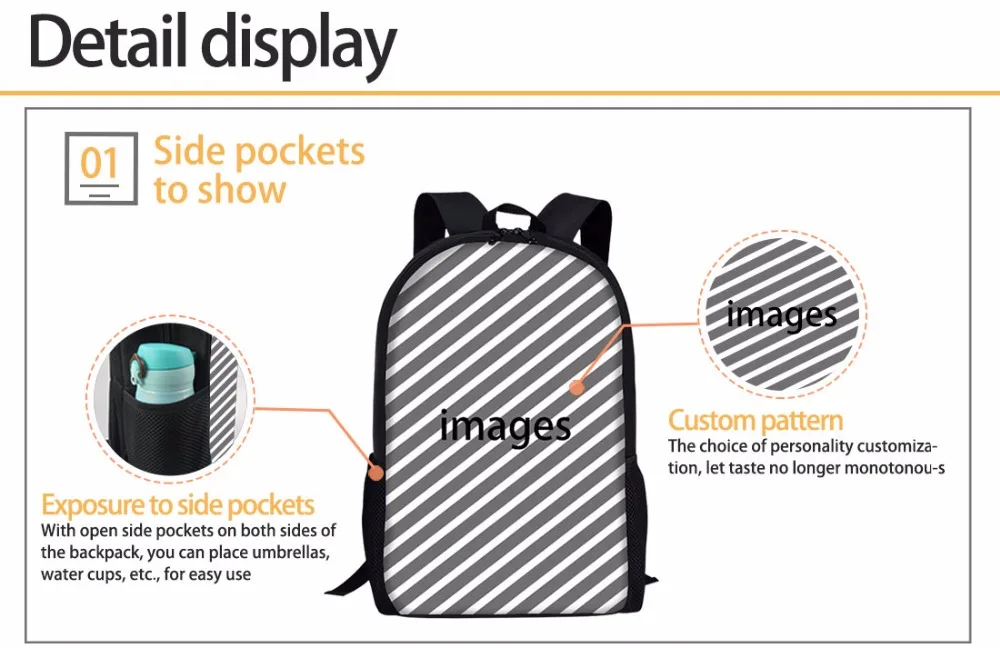 Children 3D Animal Printing School Bags for Kids Boys Wolf Pattern Fashion Students School Backpack 2018 New Mochila