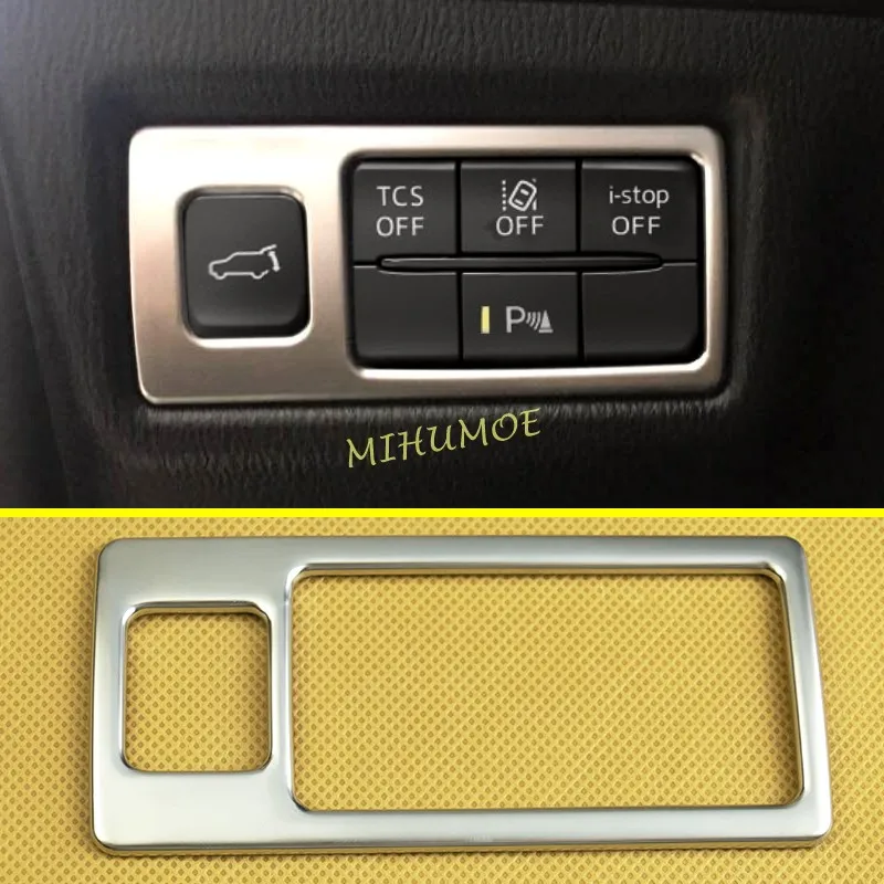 Matte Chrome Car Interior Dashboard Switch Panel Cover Trims For Mazda CX-9 TC 2016-2021