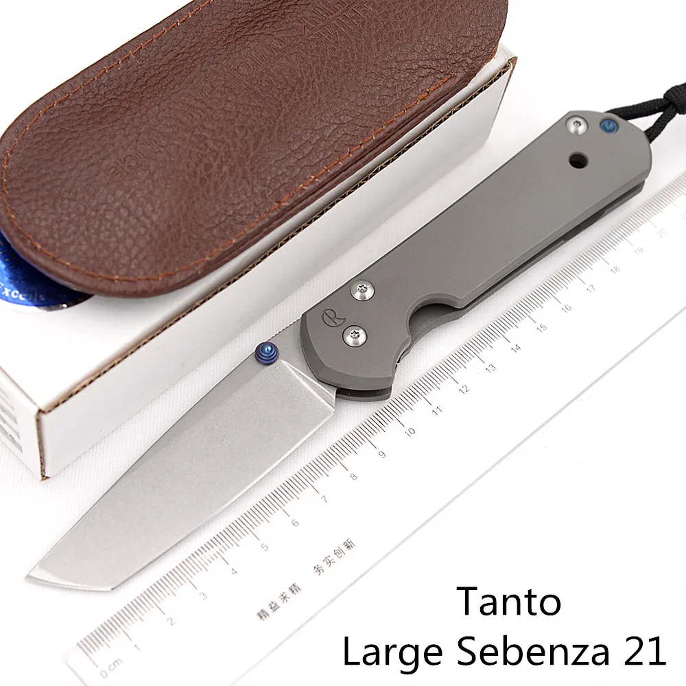 

JUFULE Made Ceramic Bearing Large Sebenza Tanto 21 folding S35vn TC4 Titanium handle Utility kitchen camp hunt knife EDC tool