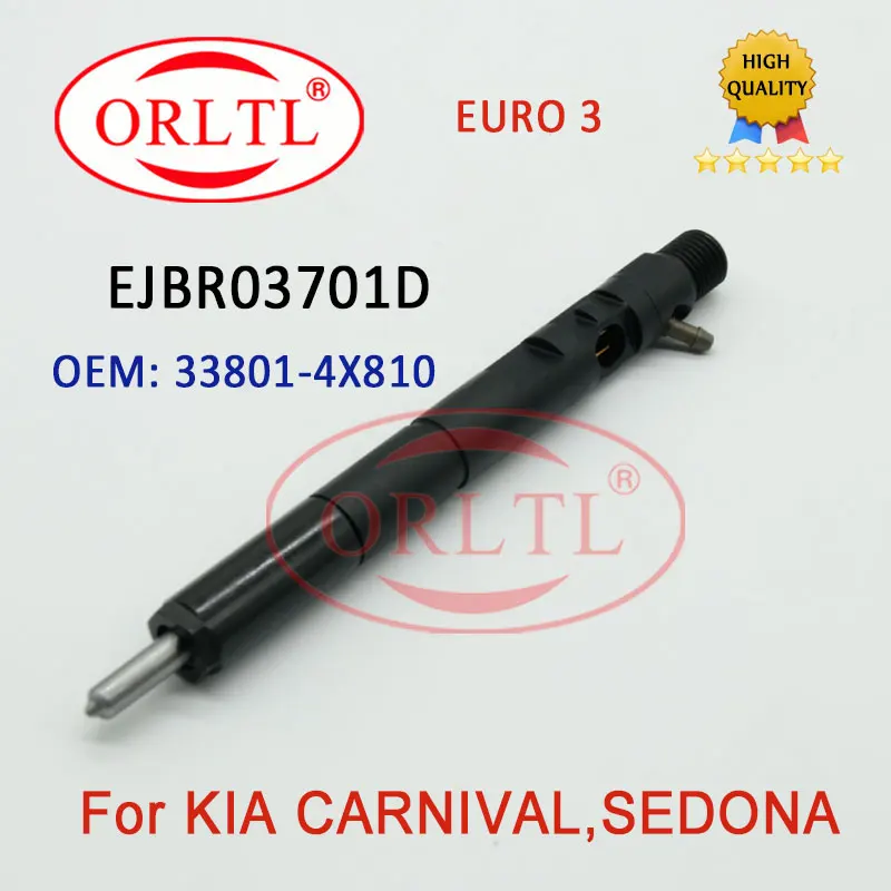 

ORLTL EJBR03701D 33801-4X810 Diesel Fuel Injector EJB R03701D 3701D Common Rail Injector 338014X810 For KIA CARNIVAL SEDONA