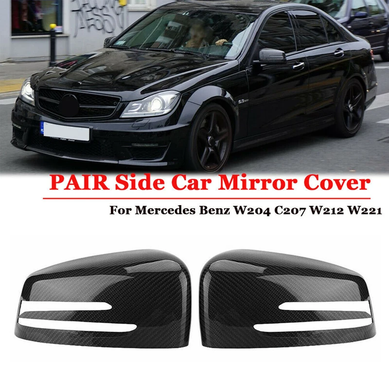 Rhyming Rearview Mirror Cap Wing Side Mirror Cover Housing Fit For Mercedes Benz W204 C207 W212 W221 C218 Car Accessories