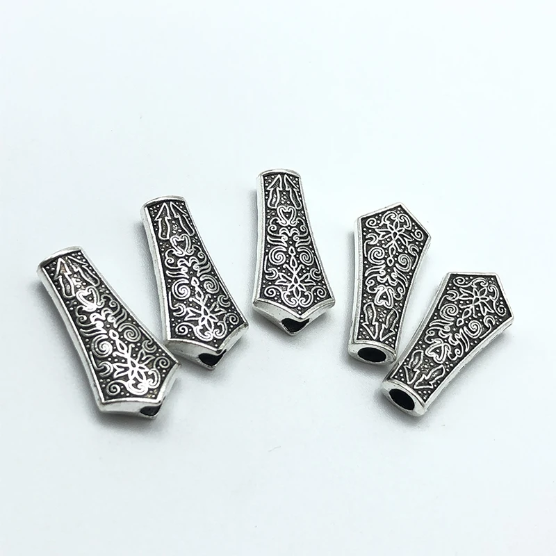 10pcs Charm big hole connection for jewelry making DIY handmade rosary pendant prayer beads bracelet metal tassel accessories