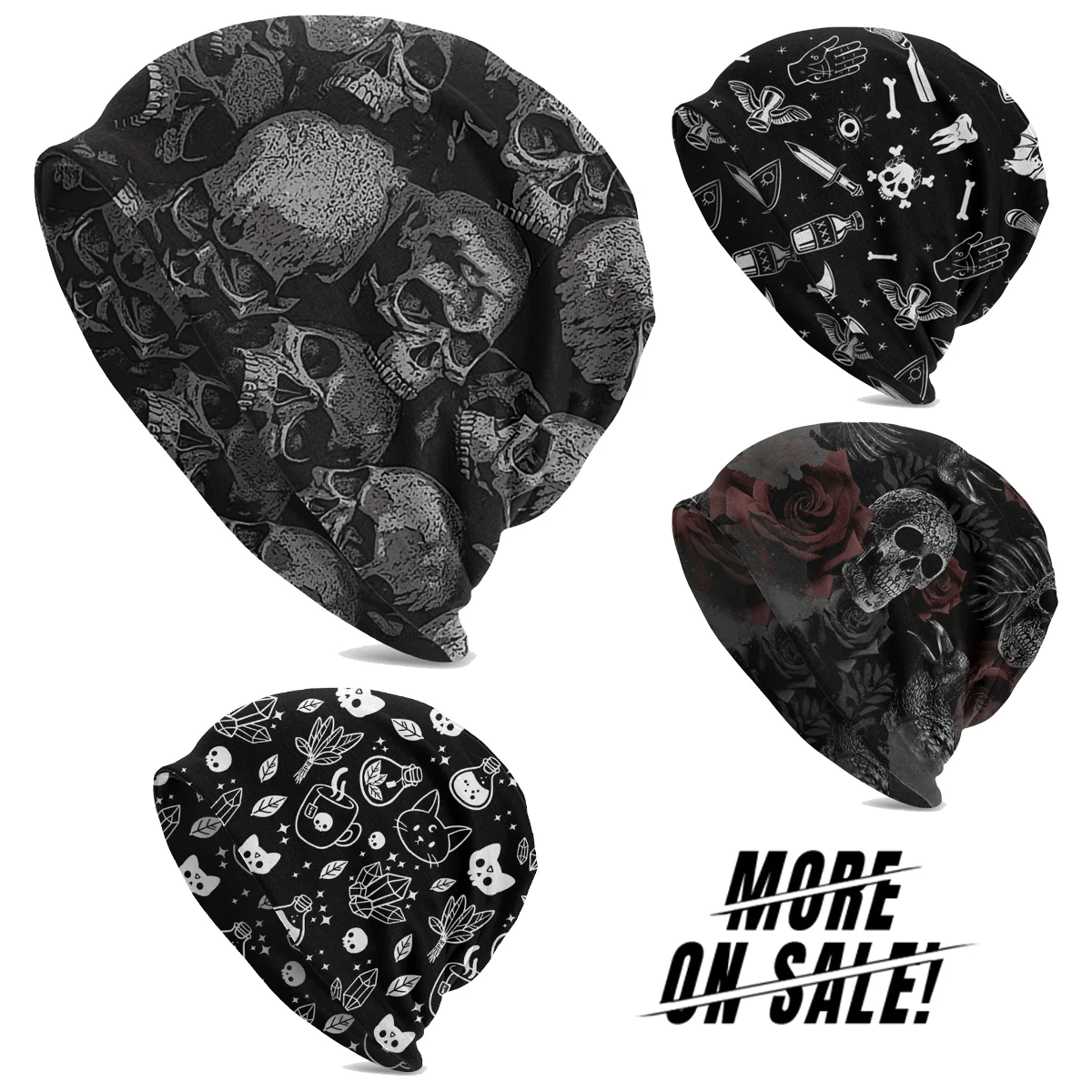 Totally Gothic Bonnet Homme Winter Warm Knit Hat Zombie The Living Dead Skullies Beanies Caps For Men Women Novelty Cotton Hats