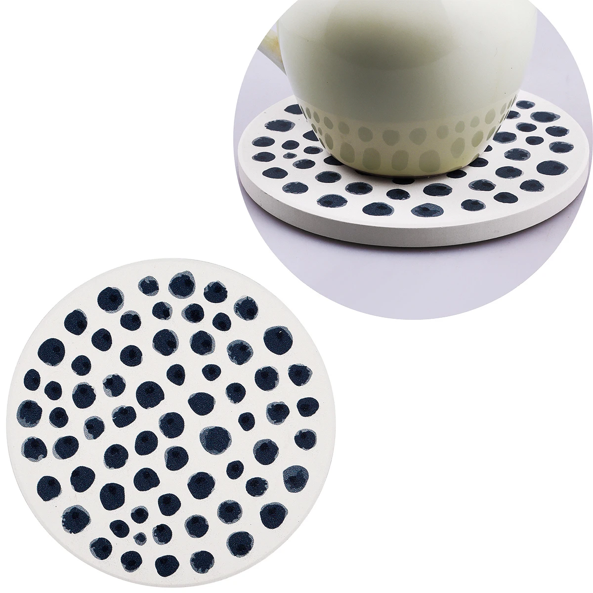 Water Absorbs Diatom Mud Coaster Non-Slip Cup Mat Round Placemat Insulation Anti-scalding Coaster Marble Table Decor