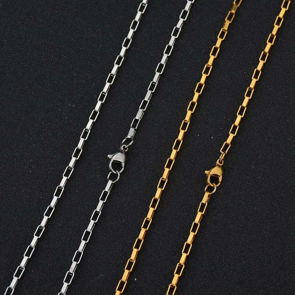 1 Stück Edelstahl-Kettenhalskette, Breite 1,5/2/2,5/3/4 mm, lange Gliederkette für Männer und Frauen, DIY-Schmuckzubehör. – Detail 3