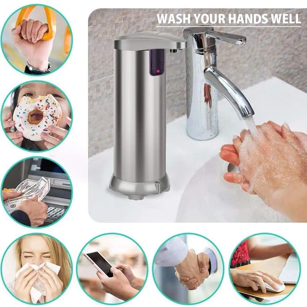 Intelligent 250ml Automatic Liquid Soap Dispenser Induction Touchless Children Hand Washing Dispenser for Kitchen Bathroom