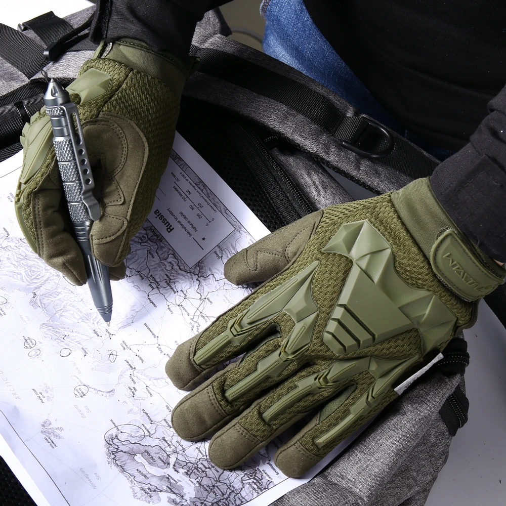 Outdoor Taktische Handschuhe Camo Radfahren Handschuh Sport Wandern Klettern Paintball Schießen Jagd Reiten Ski Voll Finger Fäustlinge Männer – Detail 3