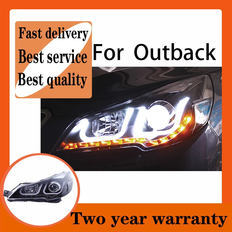 For Subaru Outback Headlights 2010 2011 2012 2013 2014 Legacy LED Head Lamp Angel Eye DRL Hid Bi Xenon Auto Accessories