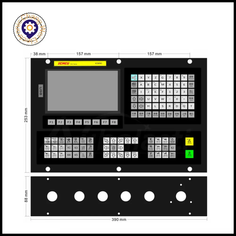 XCMCU Stand Alone XC809M 1~6 Axis USB Controller Support FANUC G-code For Offline Milling Boring Tapping Drilling Feeding