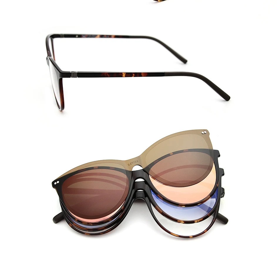 X3173 Polarisierte Magnet Clip Auf Sonnenbrille Frauen Retro Cat Eye Rezept Sonnenbrille Für Frauen UV400 Myopie Optische Brillen – Detail 14