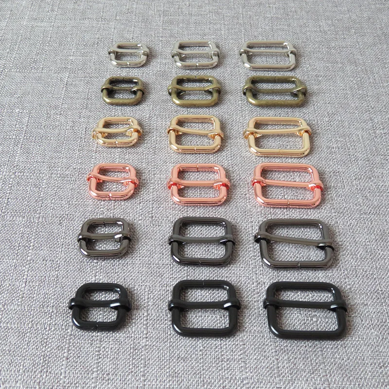 1Pcs 15mm 20mm 25mm 32mm 38mm Metal Adjuster Slider Clasp Bag Handbag Cat Dog Collar Sewing Accessories Purse Straps Belt Buckle