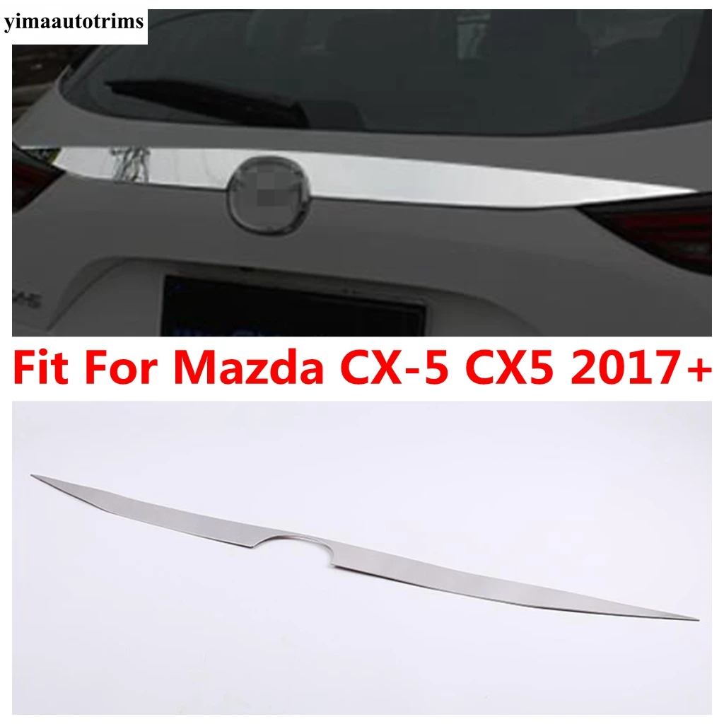 

Car Rear Trunk Tail Gate Door Strip Decoration Cover Trim Stainless Steel Exterior Accessories For Mazda CX-5 CX5 2017 - 2023