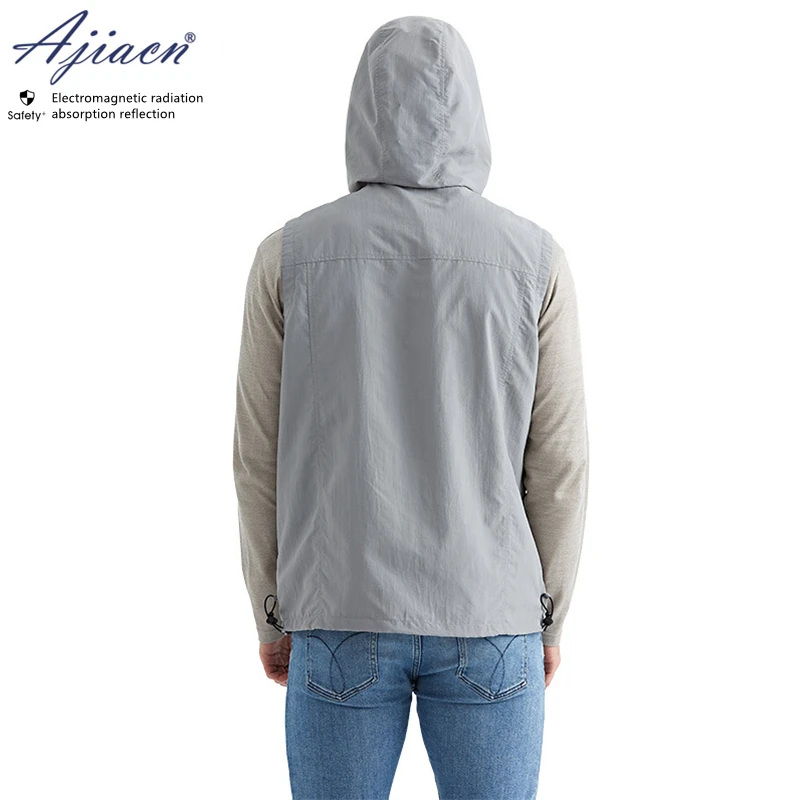 Electromagnetic radiation protective hooded vest 5g communication new, energy vehicles, EMC Laboratory EMF shielding clothes