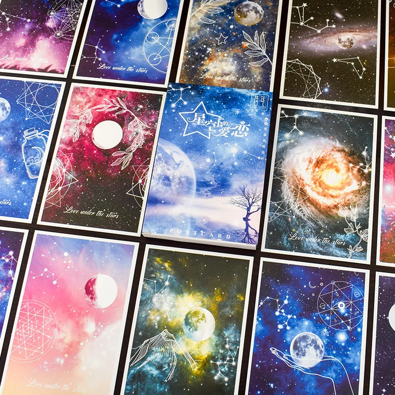 30 Sheets/Set Love Under The Stars Postcard/Greeting Card/Wish Card/Christmas and New Year Gifts Cards