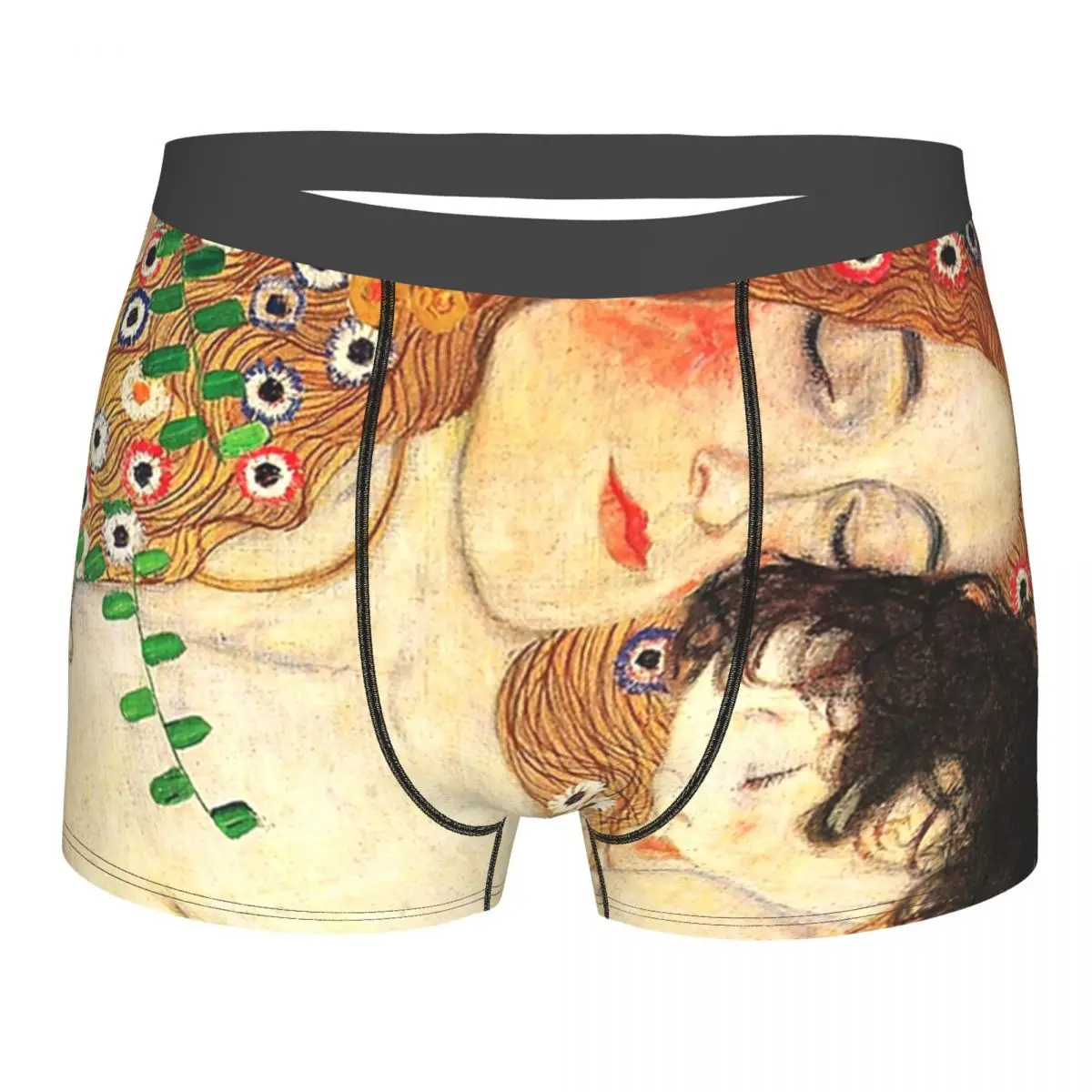 Mother And Child - Gustav Klimt Underpants Breathbale Panties Male Underwear Print Shorts Boxer Briefs