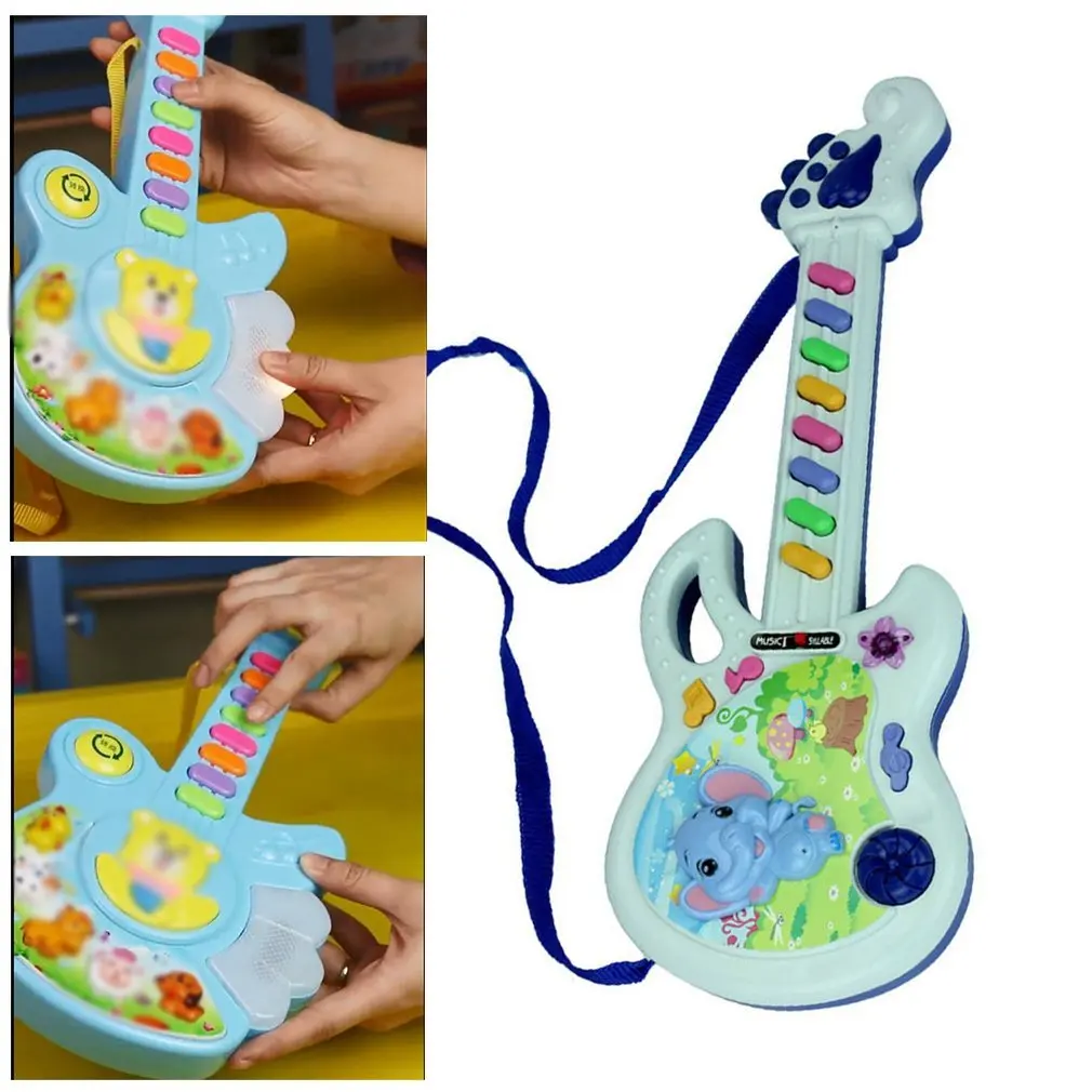 Electric Guitar Toy Musical Play Kid Boy Girl Toddler Learning Developmental Electron Toy Education Birthday Gifts Guitar Toy