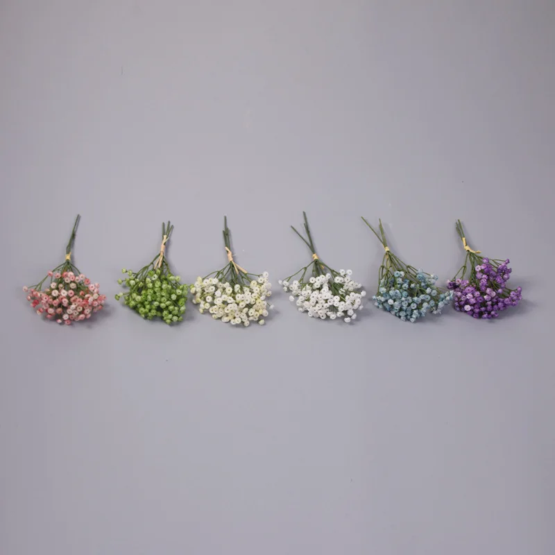 Künstliche Gypsophila Kleine Haufen Gefälschte Pflanzen Hochzeit Braut Mit Blumen Hause Garten Kunststoff Gypsophilas Bouquet Dekoration – Detail 1