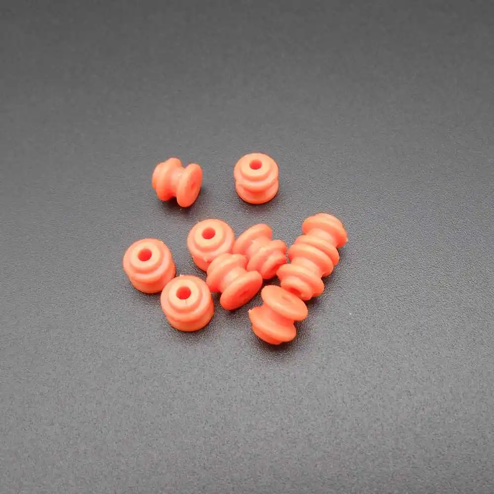 20Pcs Orange Soft 62AO Plastic Small Pulley Gear Variant Model Motors 6MM Outer Diameter 5.4MM 2A Tight Bore Aperture 1.95MM 2MM