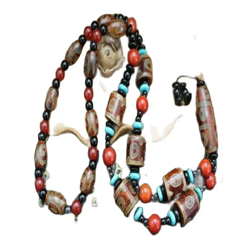 Tibet King Kong 369 eyes old Agate dZi Necklace Pendant