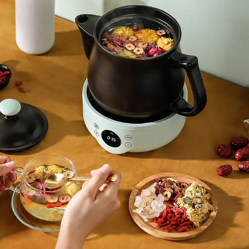 หม้อแยกยาต้มไฟฟ้าสำหรับใช้ในครัวเรือน1.8L ยาจีนอัตโนมัติแยกชิ้นเพื่อสุขภาพใช้ในครัวเรือน