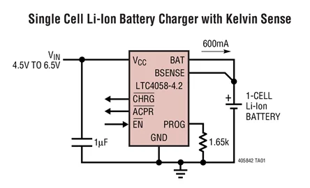 LTC4058EDD-4.2 LTC4058 - Standalone Linear Li-Ion Battery Chargers with Thermal Regulation in DFN