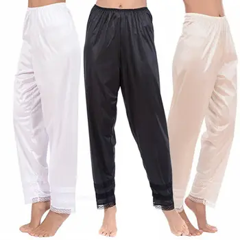 3-kleuren zachte slipvoering voor dames, pyjama, nachtkleding, nachtbroek, loungebroek, grote maat M-2XL