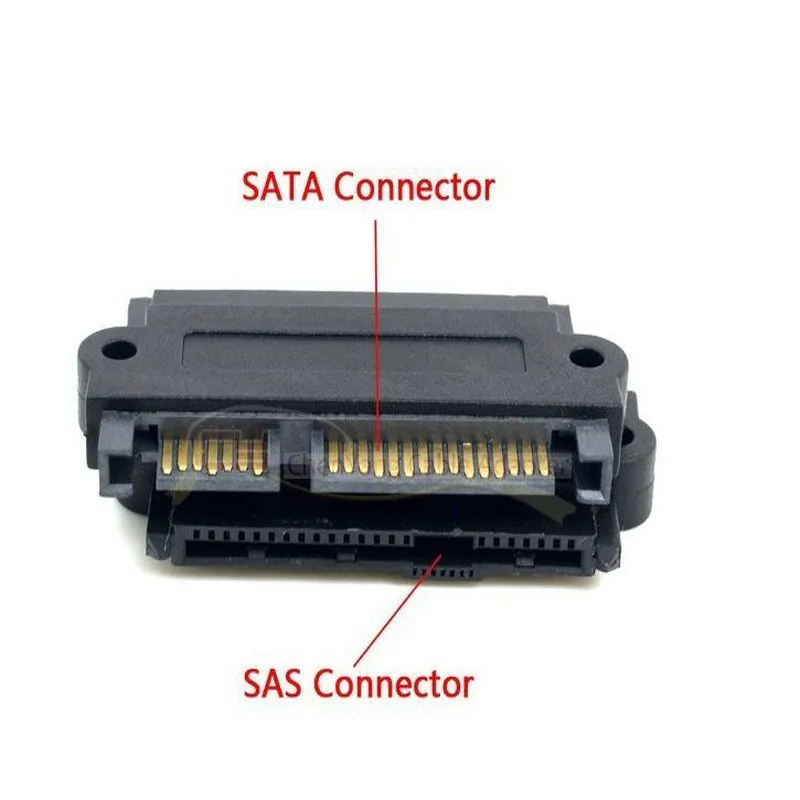 SFF-8482 SAS 22 Pin to 7 Pin + 15 Pin SATA Hard Disk Drive Raid Adapter converter with 15 Pin Power Port adaptador