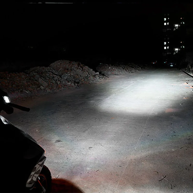 Faro delantero de motocicleta H4 BA20D 3SMD, Bombilla COB Hi/Low, 12V-96V, antiniebla, súper brillante, 1 ud.