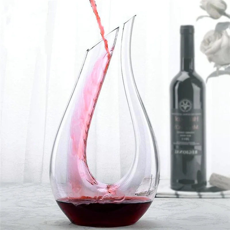 

1500ML Wine Decanters Carafe Set Luxury Handmade Crystal Red Wine Brandy Champagne Glasses Decanter Bottle Jug Pourer Aerator