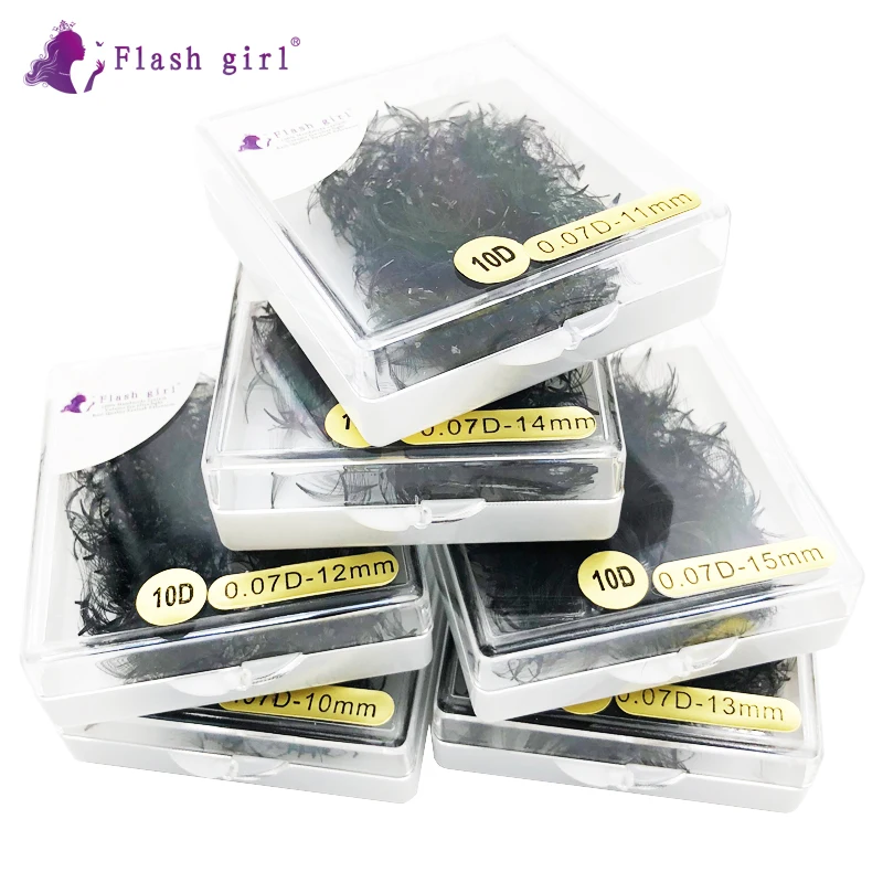 

Flash girl макияж короткий стебель готовые вееры 1000 веера в одной коробке 10D 0,07 C D частная этикетка Россия объемные ресницы