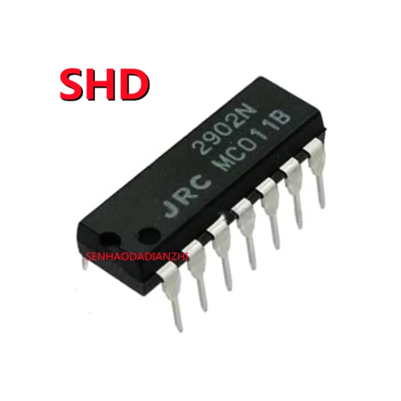 

10pcs/lot NJM2902N 2902N JRC2902N DIP-14 four channel, single power operational amplifier