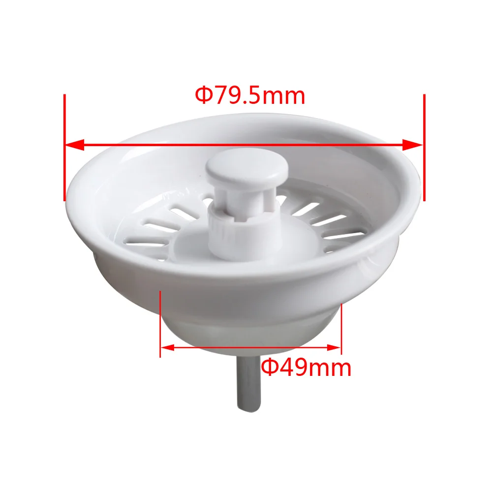 

Talea Kitchen Sink White Plastic Cover Vegetable Washing Basin Water Drain Old-Fashioned Water Plug Drain Sealing Umbrella QS108