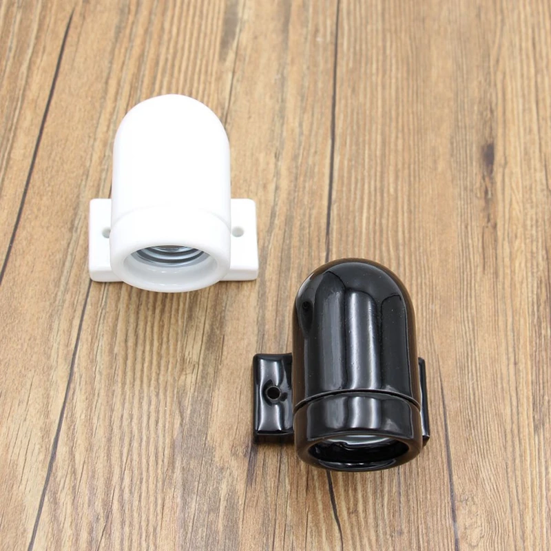 Ceramic Wall Lamp Base E27 Screw Bulb Holder Socket Wall Lighting Fixtures For Outdoor Courtyard Garden Wall Llights