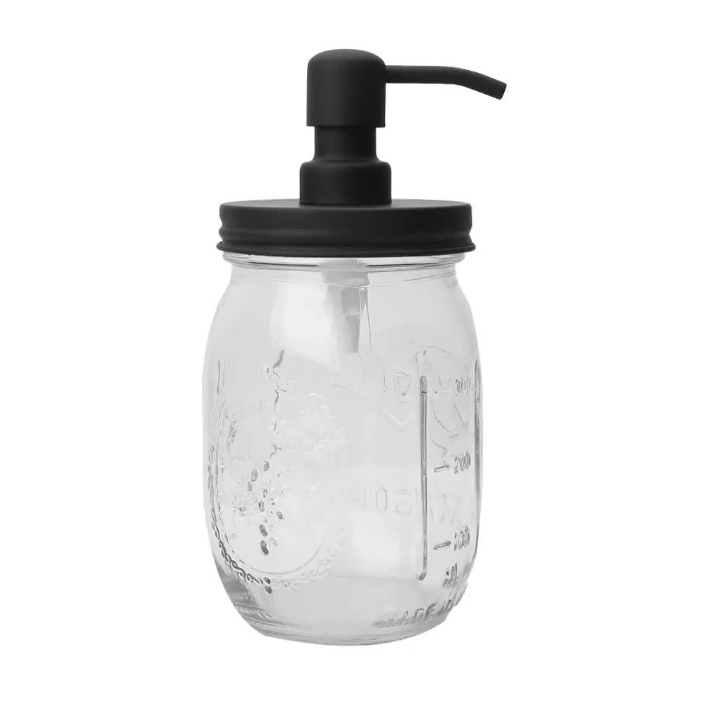 Liquid Soap Dispensers Pump With Tube Premium Anti Rust Mason Jar Lids Shampoo Liquid Pums Kits For Bathroom Hardware Accesaries