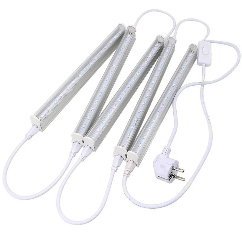 110V 220V Full Spectrum Led Grow Light T5 Tube EU US Plug LED Phyto Lamps Grow LED Lamp Bar Light Hydroponic Plant Growth Light