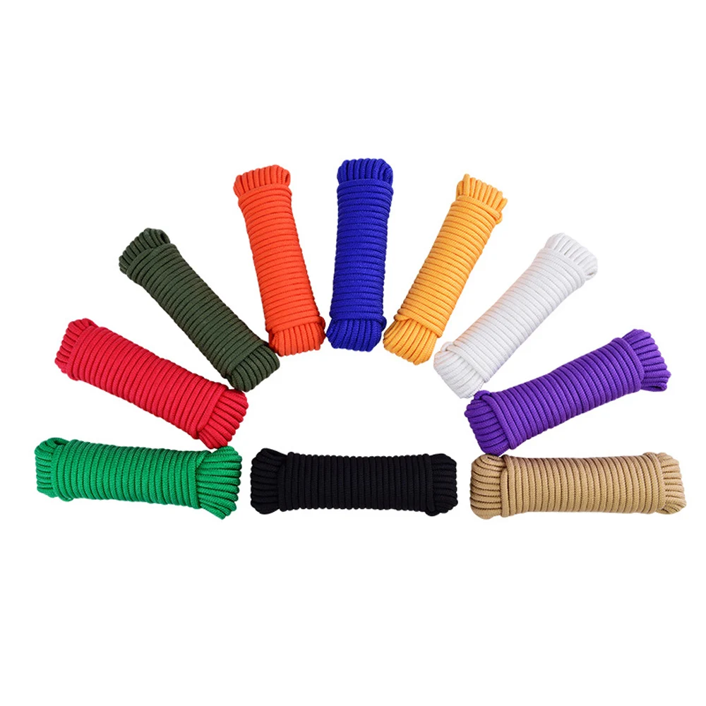 

Core-Spun Parachute Cord, Tent Rope, Hiking, Camping, Clothesline, DIY Bracelet, Dia 6mm, 5KN