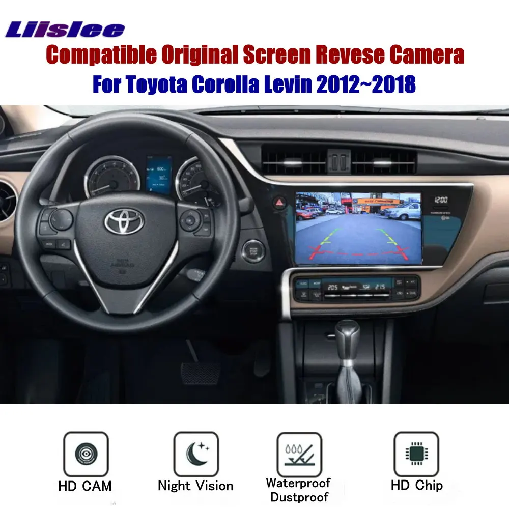 For Toyota Corolla 2012-2018 Rear View Back Parking Camera Adapter RCA HD CCD CAM OEM Display Reversing Image Upgrade Kit