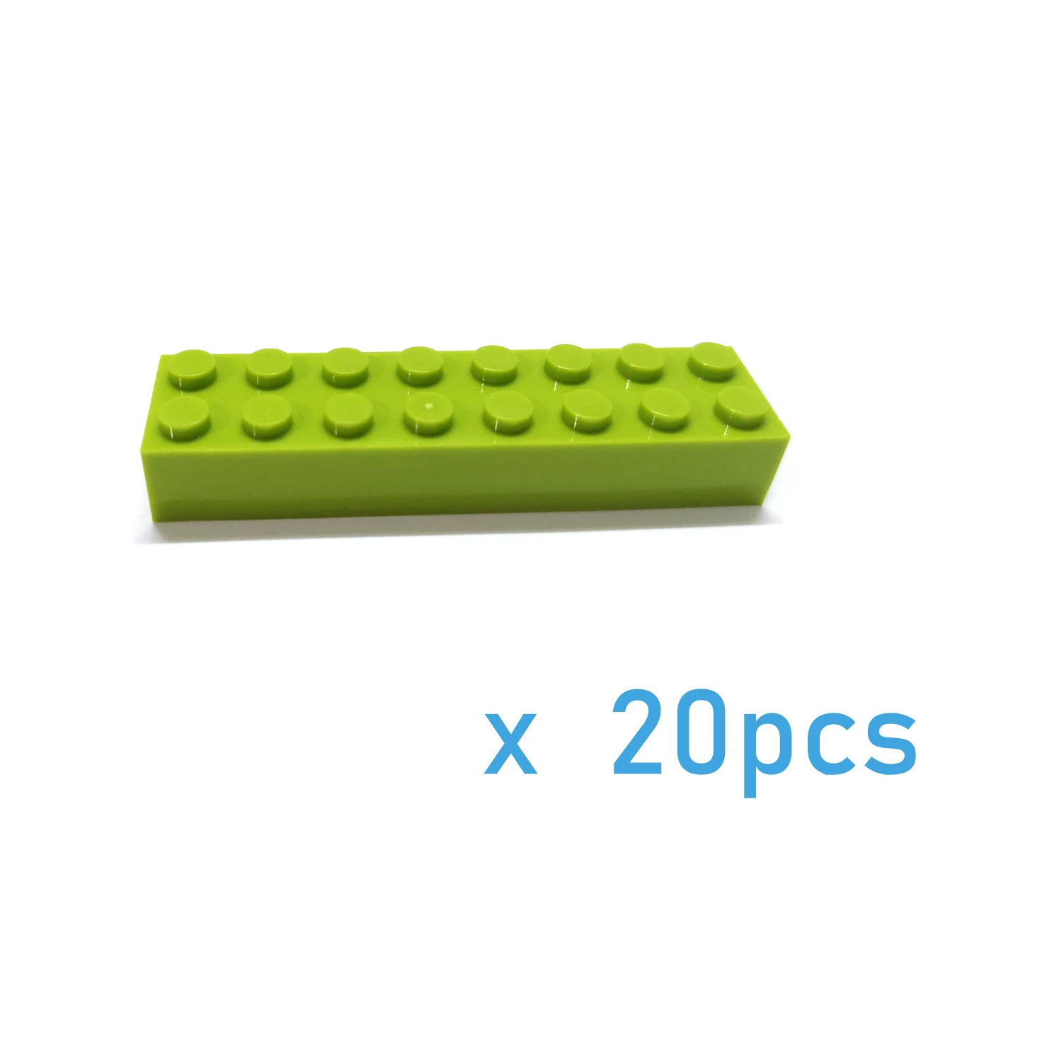 20Pcs DIY Building Blocks หนา2X8จุดการศึกษาสร้างสรรค์ของเล่นเด็กตัวเลขพลาสติกอิฐขนาด Compatible 3007