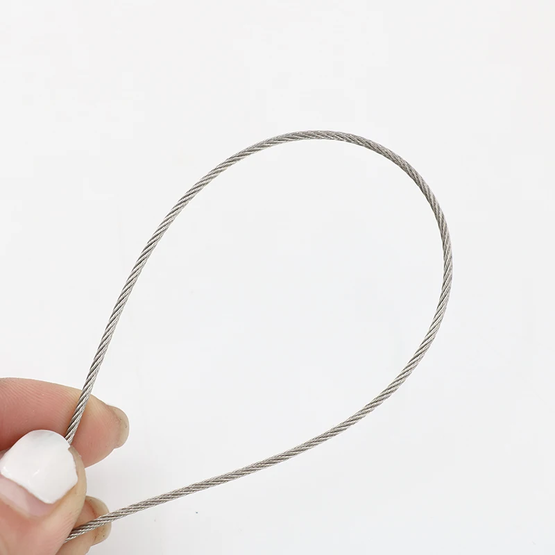 Corda de fio de aço inoxidável, 304 m/10m, levantamento de pesca macio, cabo de 1/8 pol. 7x19 varal de roupas, diâmetro 3mm/4mm