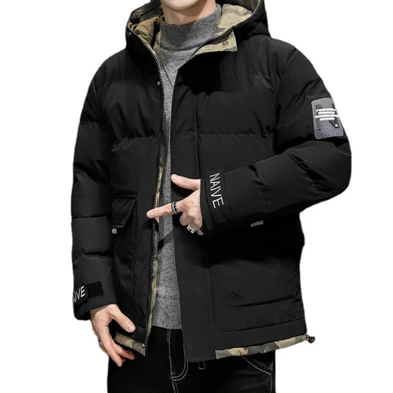 Padded Jacket Man Winter Men\'s Parka Jacket Men Masculine Jacket Man Coat Men Classic Black Puffer Jacket Down Cotton Coat Cargo