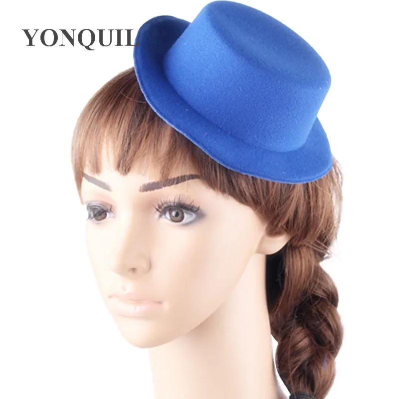 17 CM Top Hat Children Kids Party Show Headpiece For Women Wedding Show DIY Hair Accessories Elegant Ladies Headwear Fedora Cap