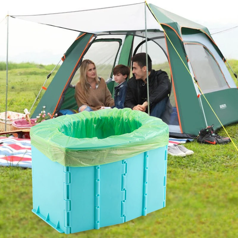 Orinal de viaje plegable para niños y niñas, asiento de inodoro portátil de ABS duro, orinal de emergencia para entrenamiento