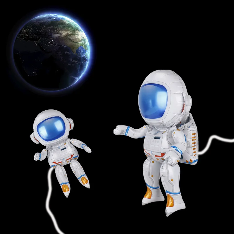 Large 3D Astronaut Balloon 71cm*40cm Spaceman Stitching Foil Ballons Kids Boy Cosmic Outer Space Birthday Party Decoration