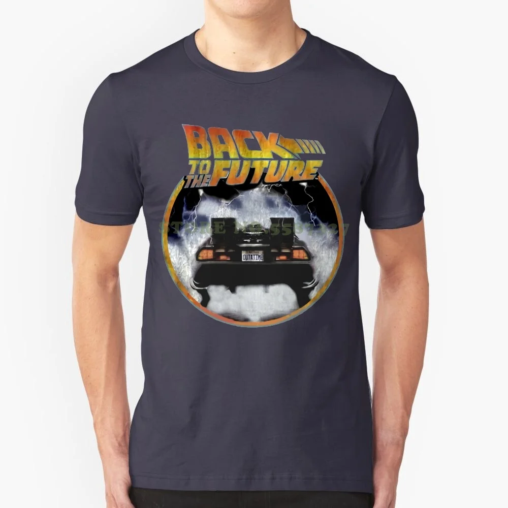 Back To The Future Out Of Time Adult T Shirt Cartoon Print Short Sleeve T Shirt