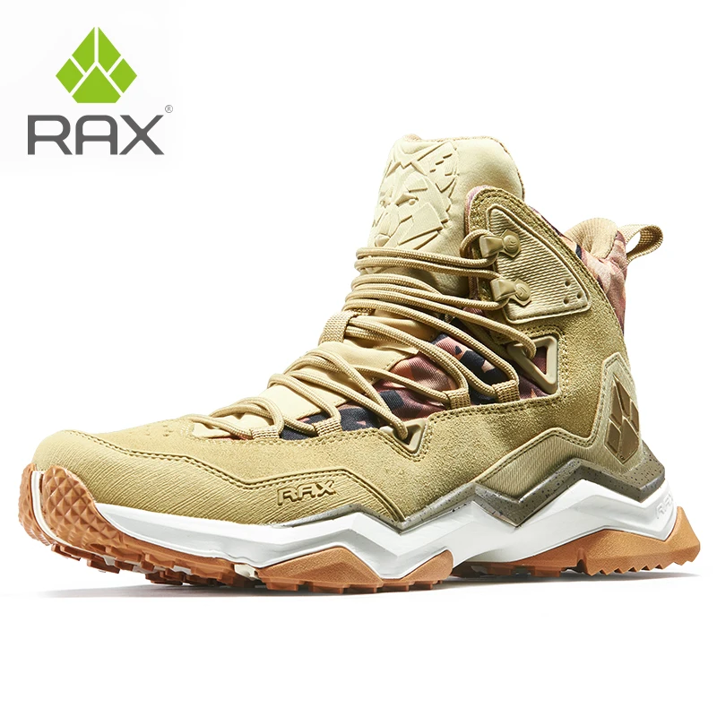RAX Men Hiking Shoes winter Waterproof Outdoor Sneaker Men Leather Trekking Boots Trail Camping Climbing Sneakers leather shoes