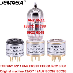 1PC 9Pin Tube Convert Socket Adapter ECC88 E88CC 6N11 6922 6N2 TO 12AX7 12AU7 ECC83 6.3V Vacuum Tube Amplifier Audio HIFI