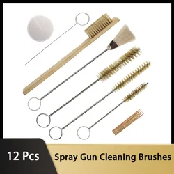 12 Piece Spray Gun Cleaning Kit Airbrush Washing Complete Cleaning Set for Air Paint and Other Air Tools Tubes Bottles